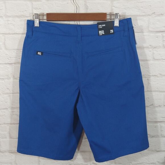 W RSQ Jeans Men's Royal Blue Long Chino at Knee Casual Shorts NWT Waist 29 x 10 - Picture 4 of 8